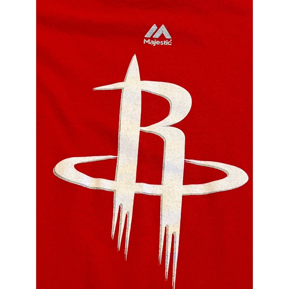 Majestic Houston Rockets Long Sleeve T-Shirt Mens XL Red NBA Basketball Fan Gear